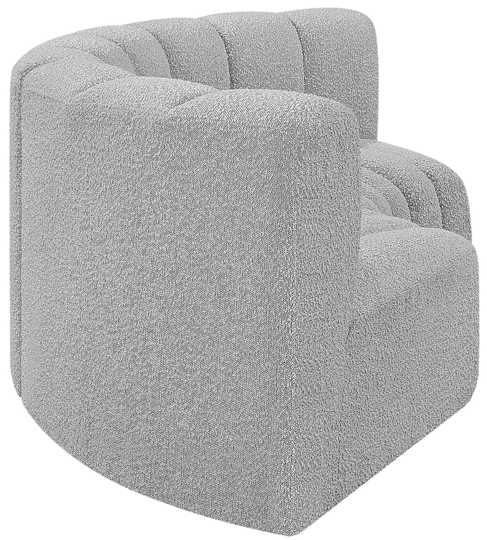 Arc - Boucle Fabric 3 Piece Modular U-Shaped Sofa