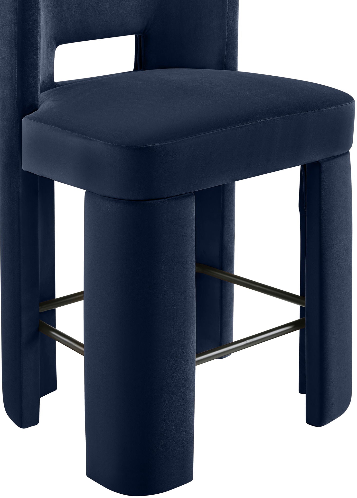Zuno - Velvet Performance Fabric Upholstered Counter Stool (Set of 2)