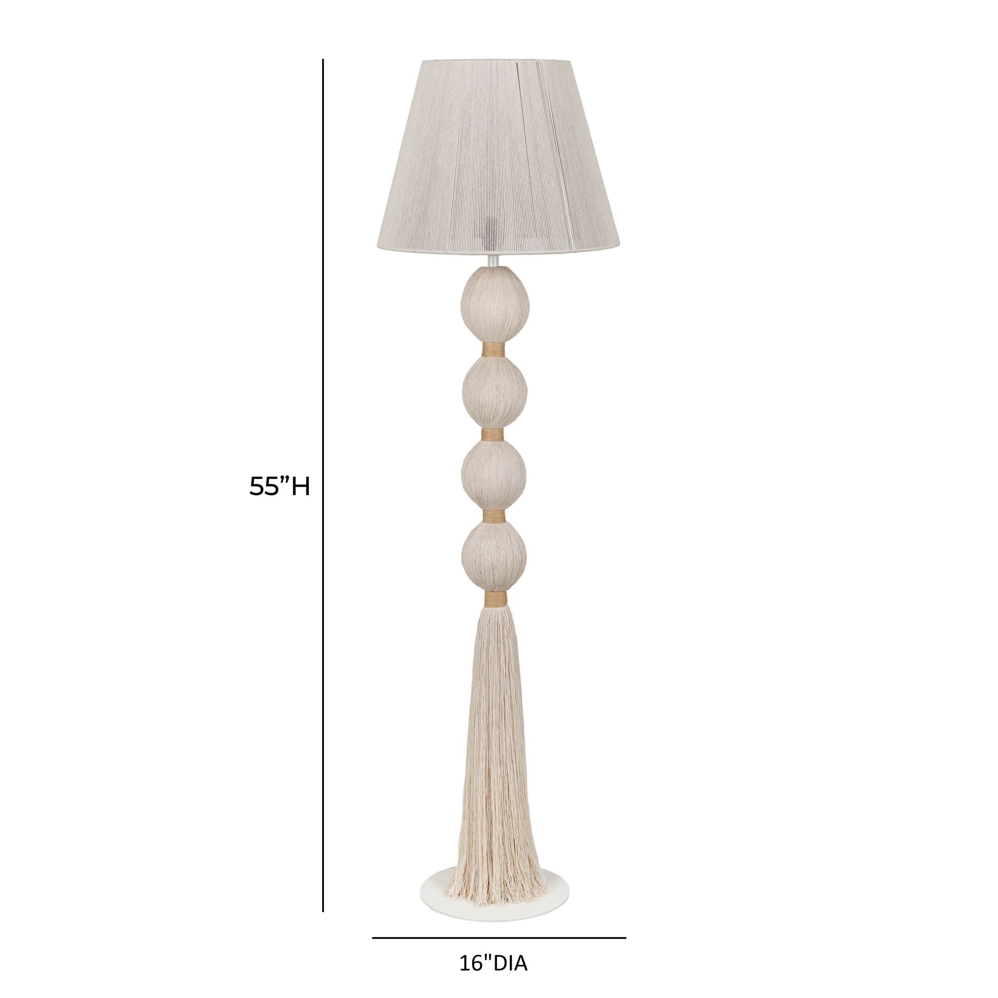 Samba - Cotton Floor Lamp - White