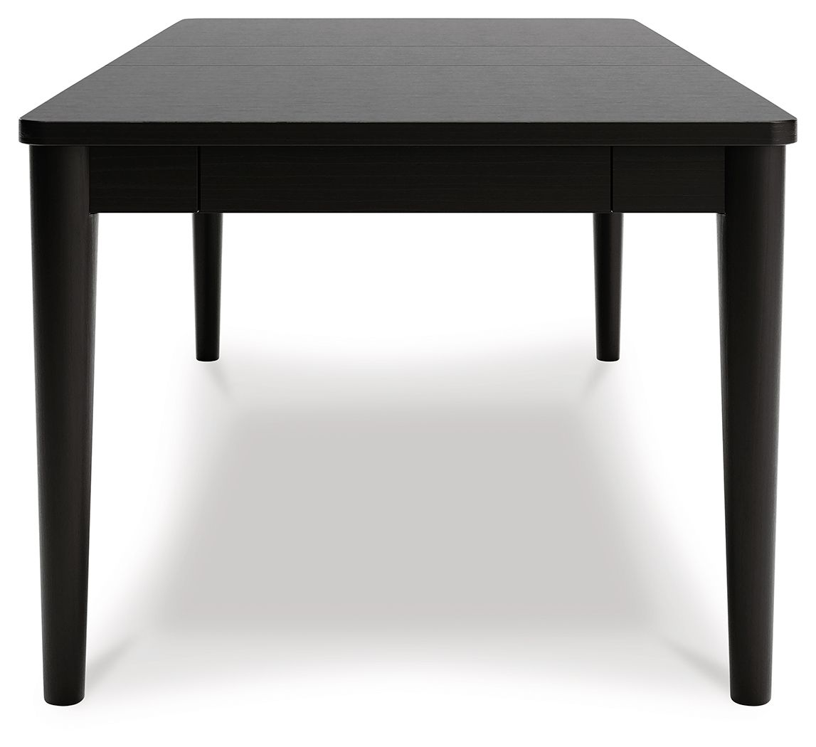 Portdown - Rectangular Dining Room Extension Table - Black