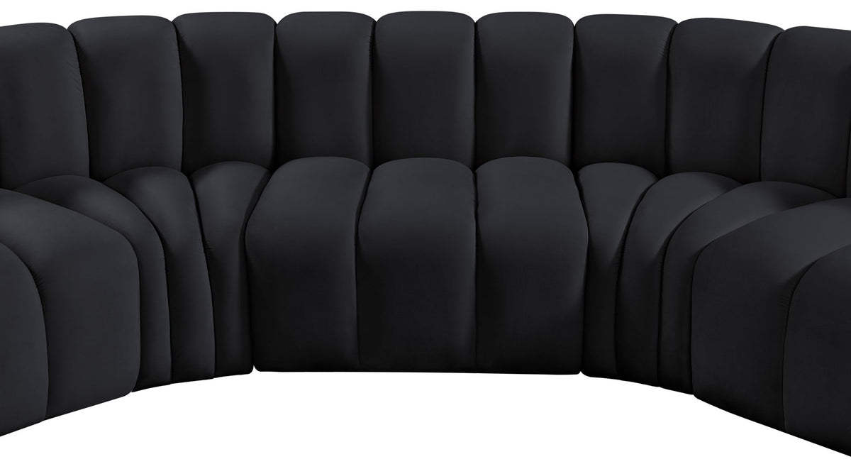 Arc - Velvet 7 Piece U-Shaped Modular Sofa