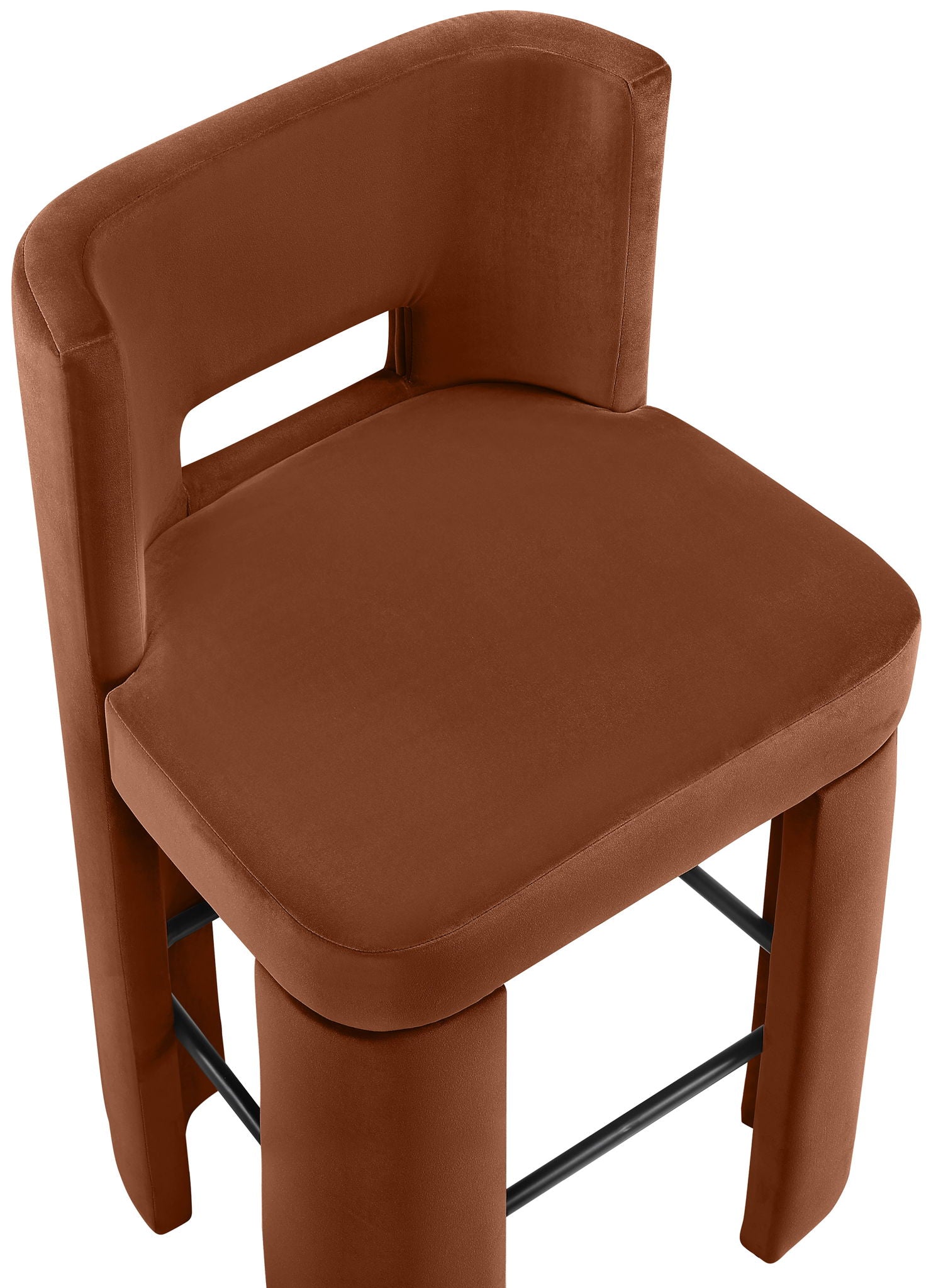 Zuno - Velvet Performance Fabric Upholstered Bar Stool (Set of 2)