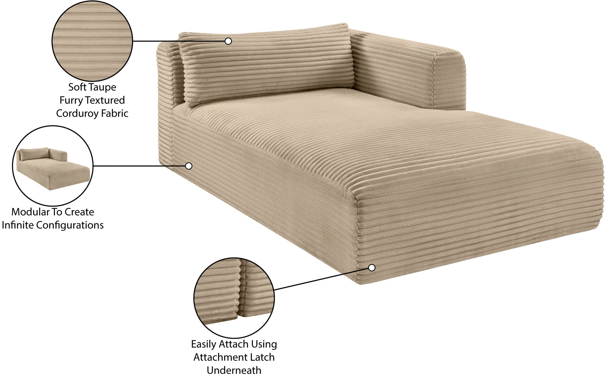 Shaggy - Fabric Chaise
