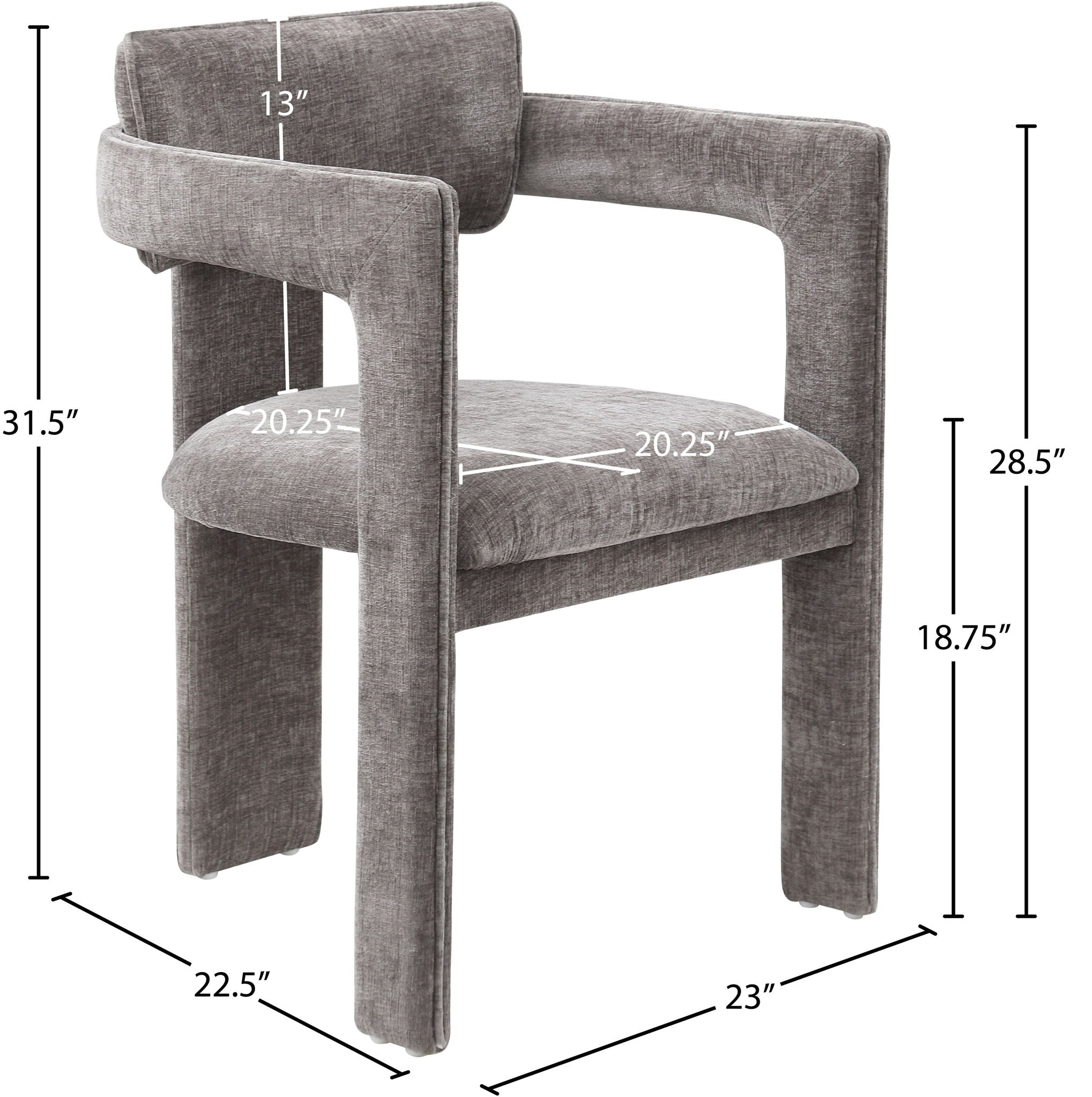 Brenda - Chenille  Dining Chair (Set of 2)