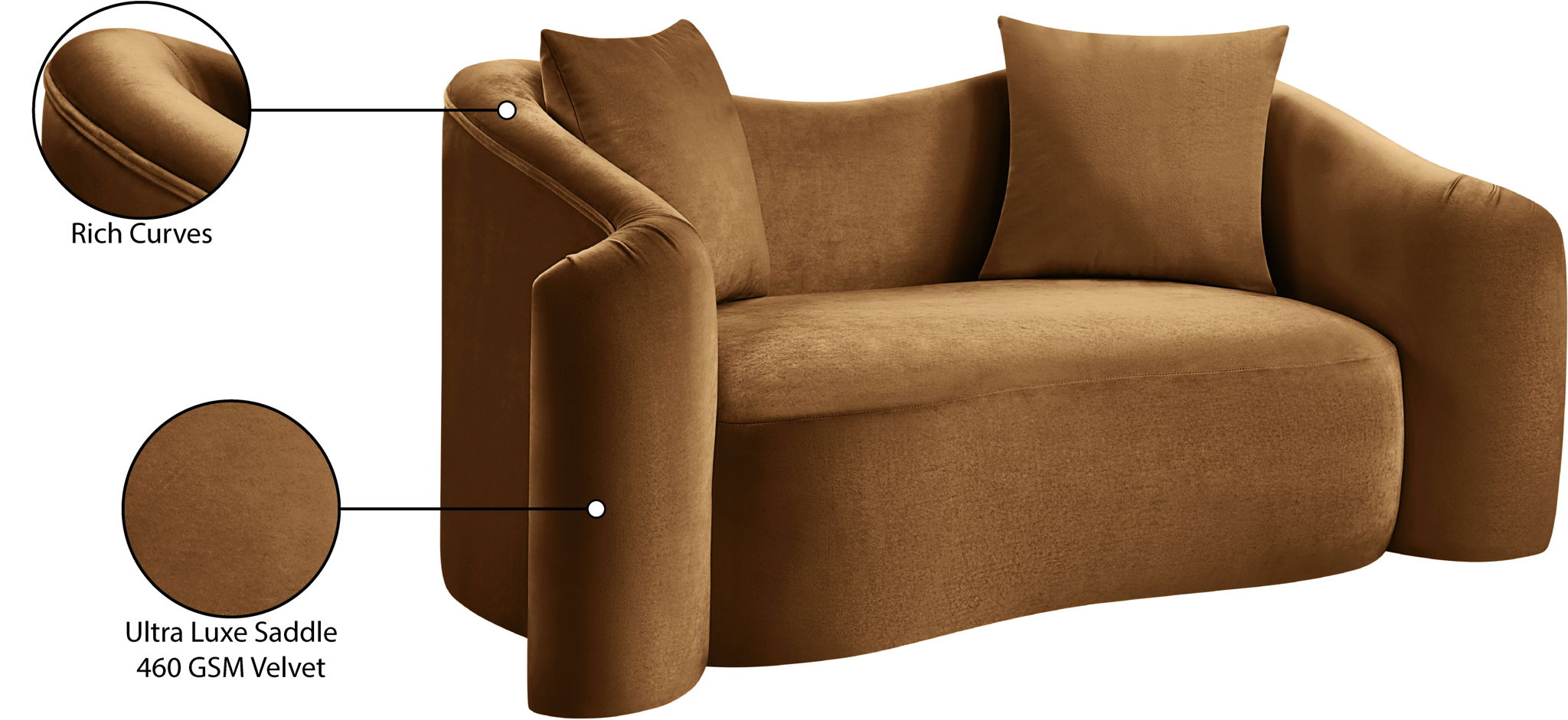 Destin - Loveseat - Saddle