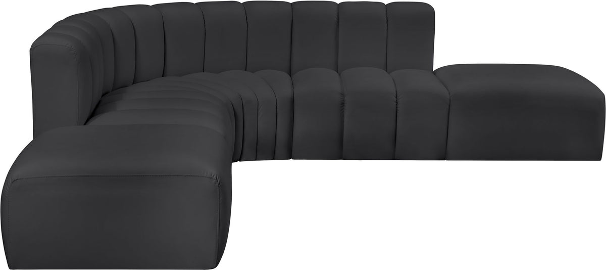 Arc - Faux Leather 6 Piece Corner Modular Sofa