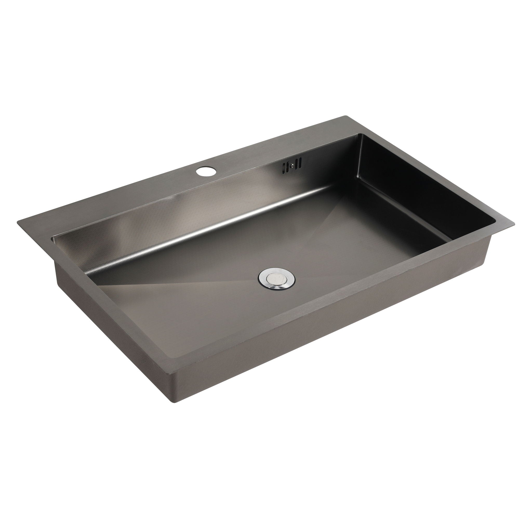 28" Wall Mounted Bathroom Vanity With Stainless Steel Sink, Soft Close Doors - Oak