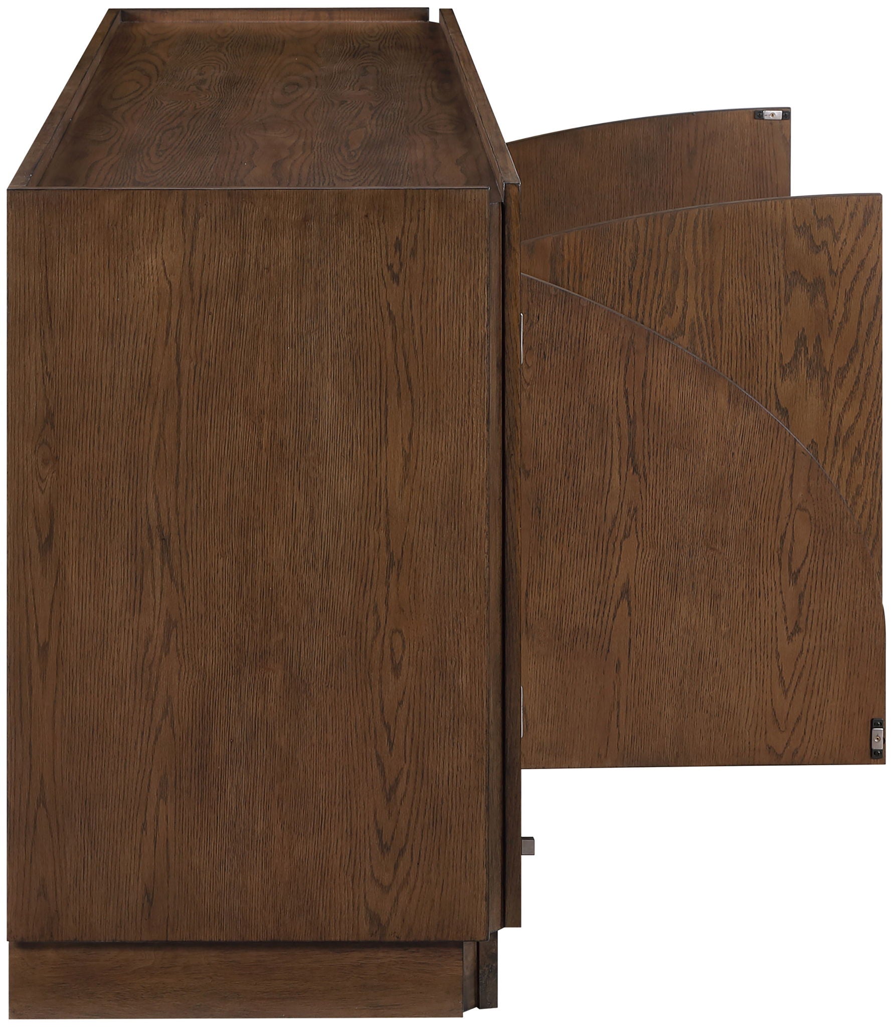Everson - Oak Veneer And Solid Wood Sideboard/Buffet - Brown