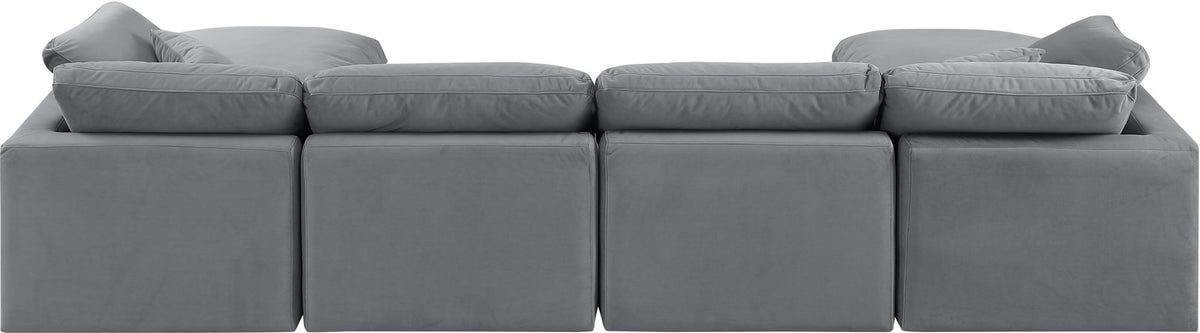 Indulge - Velvet 6 Piece Modular Double Chaise Sectional