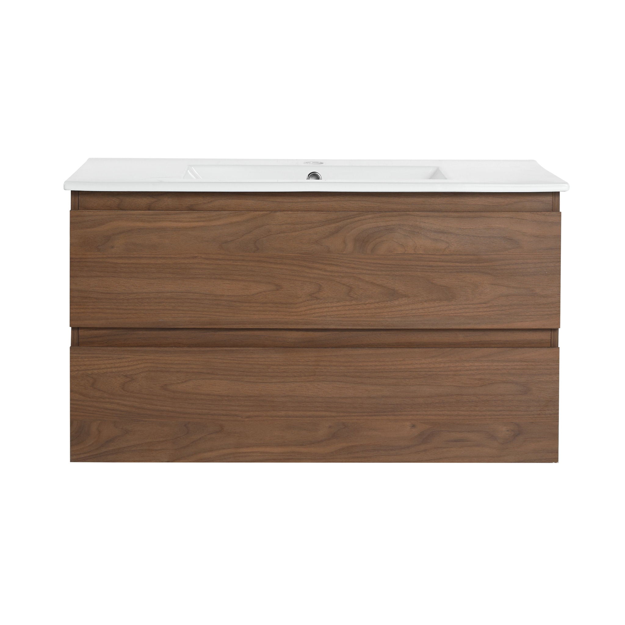 Wall Mounted Bathroom Vanity & Sink, 2 Soft Close Drawers