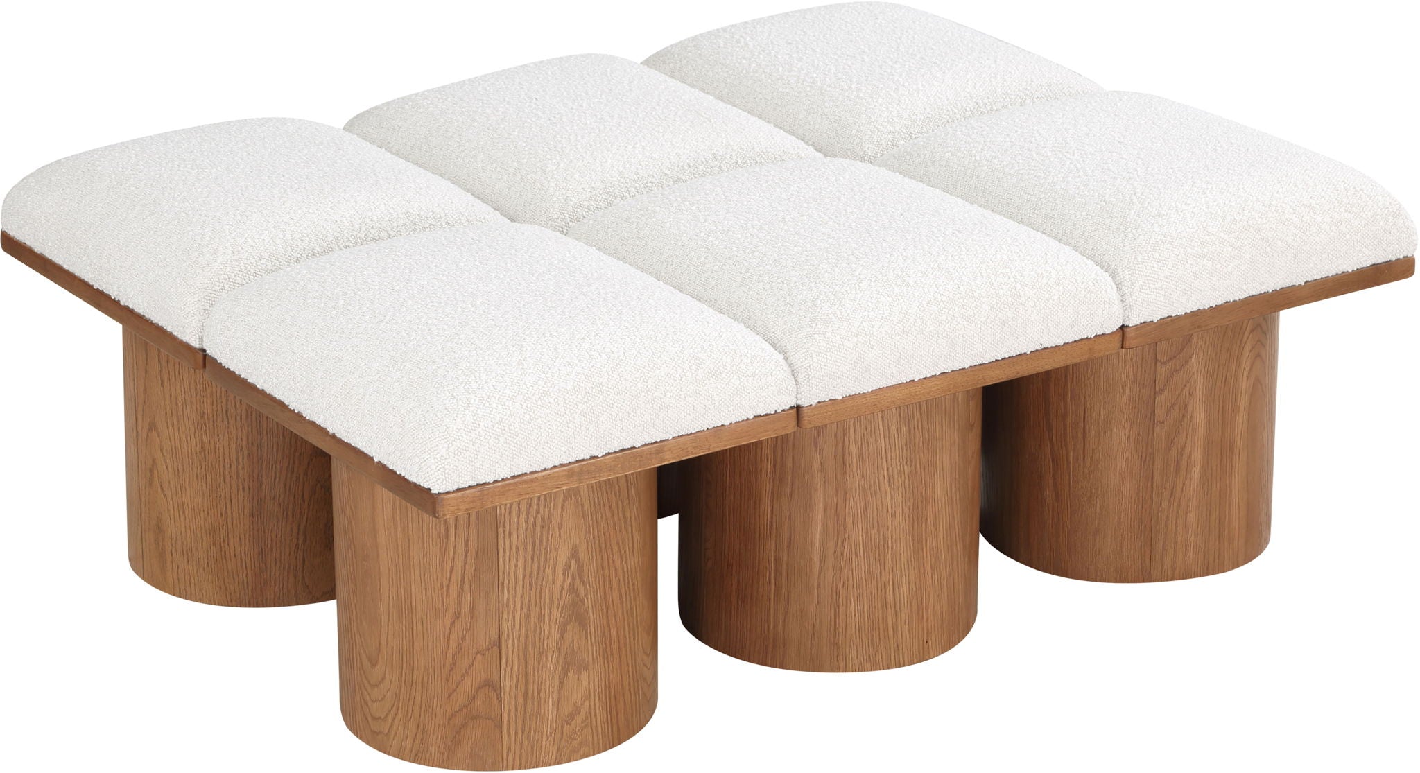 Pavilion - 6 Piece Modular Bench With Brown Base