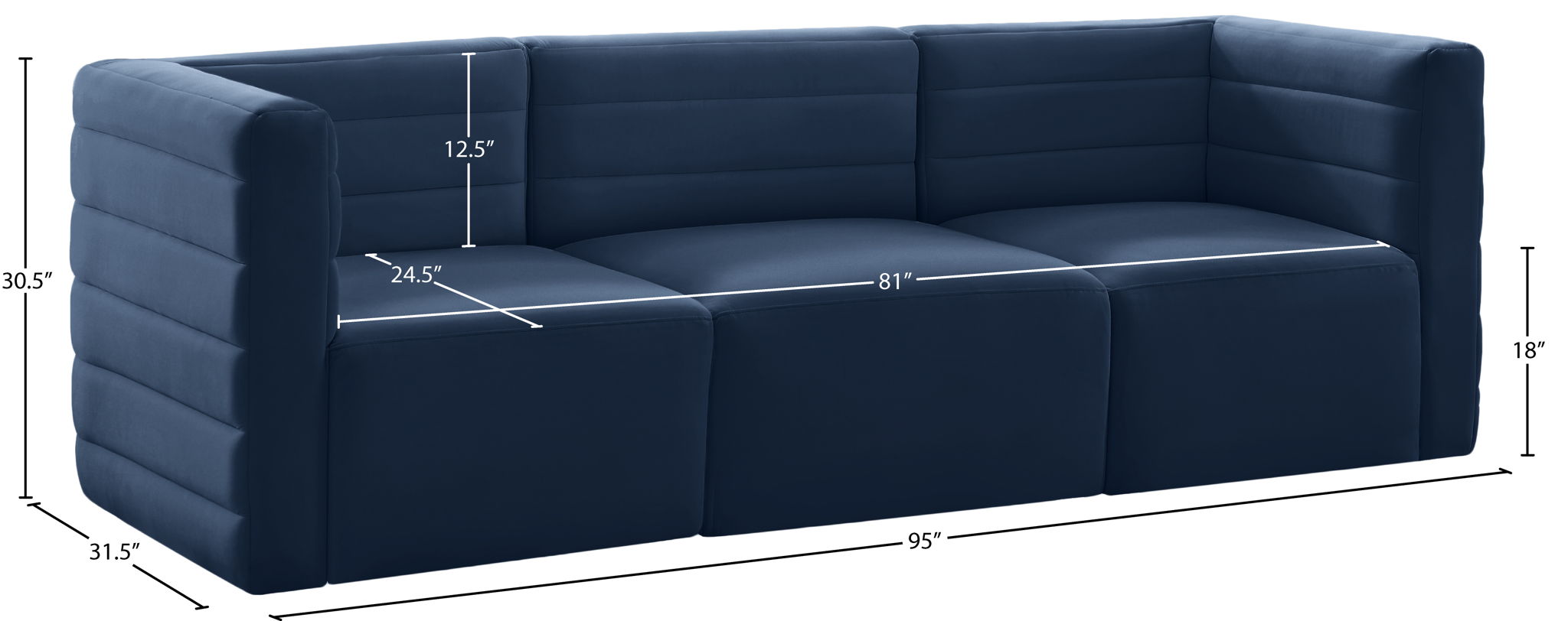 Quincy - Modular 3 Seat Sofa