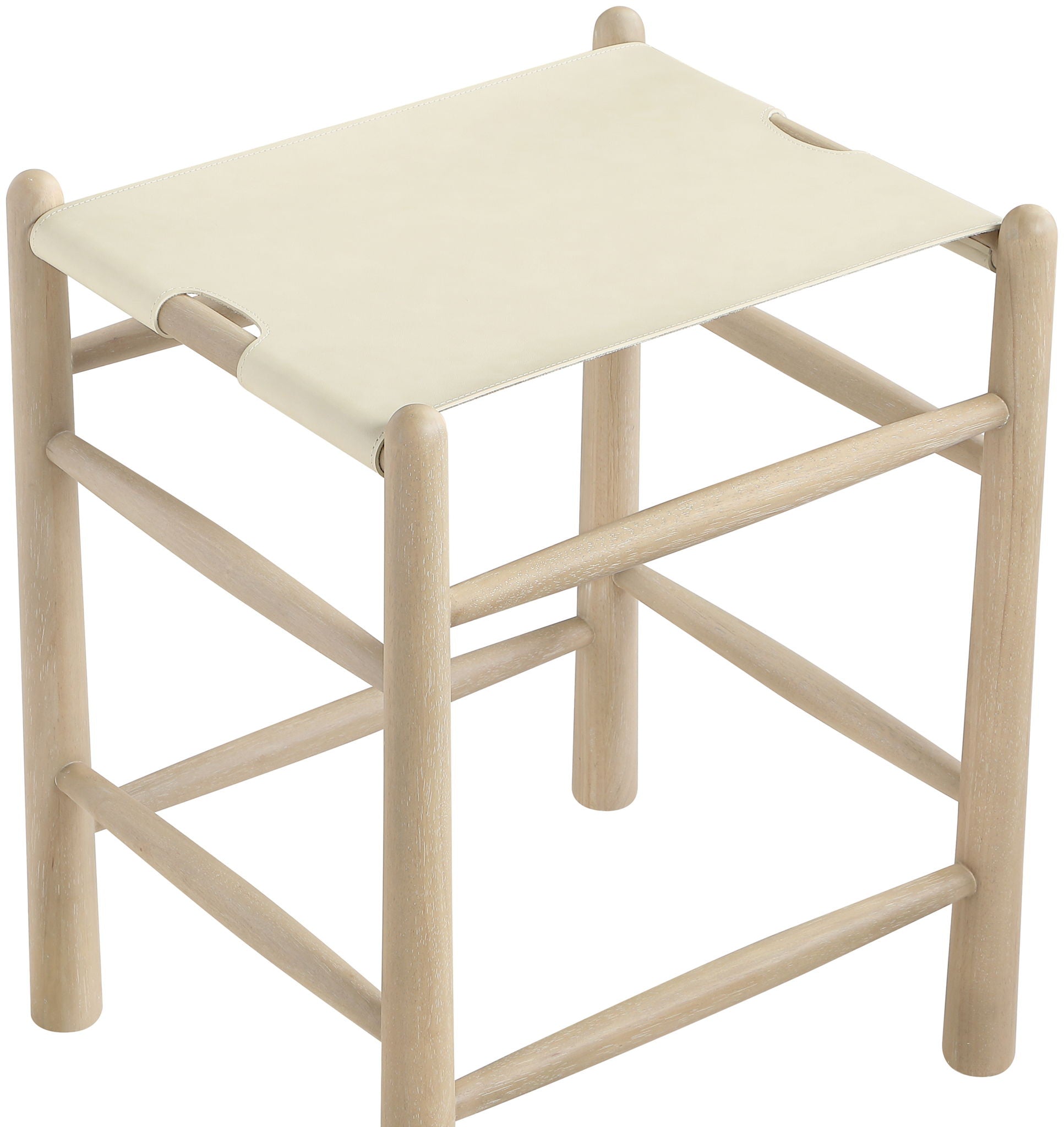Santos - Backless Counter Stool With Stained Natural Base