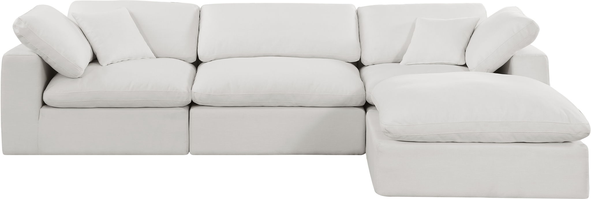 Comfy - 4 Piece Linen Fabric Modular Sectional With Chaise