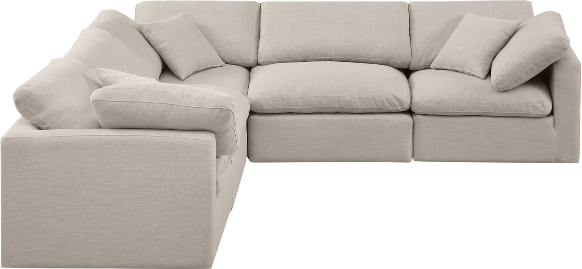 Indulge - Linen 5 Piece Modular Corner Sectional