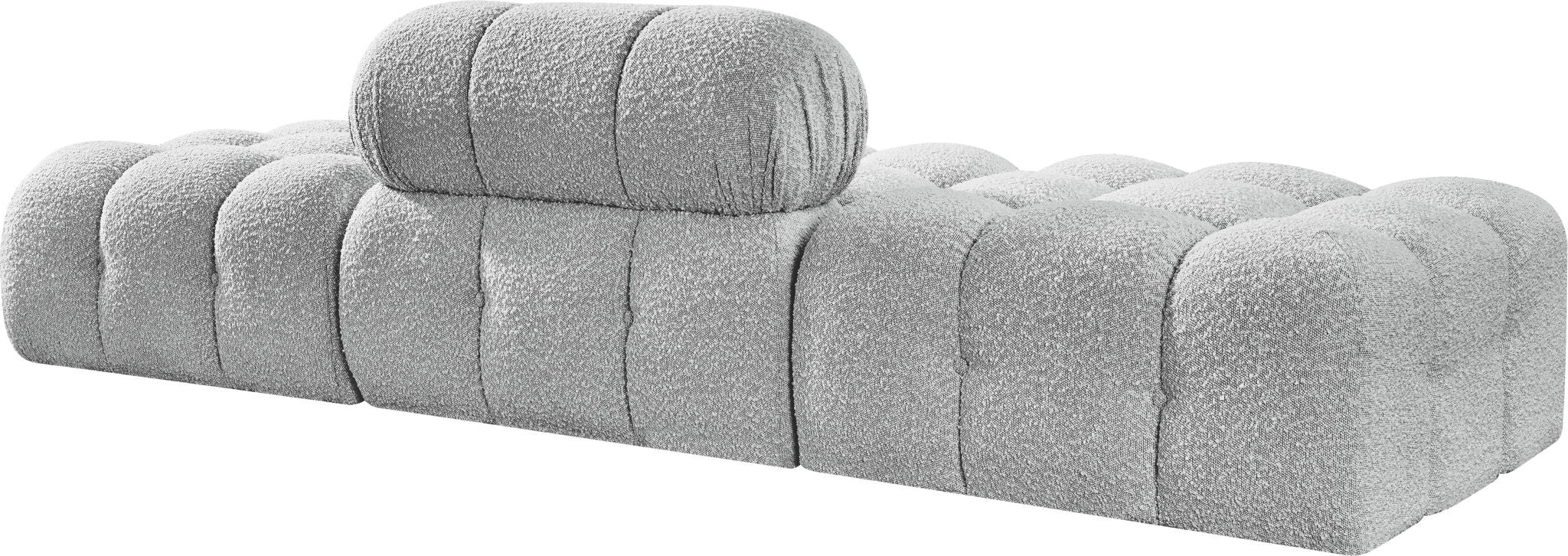 Ames - 3 Piece Boucle Upholstered Modular Sofa With 2 Backless Seats