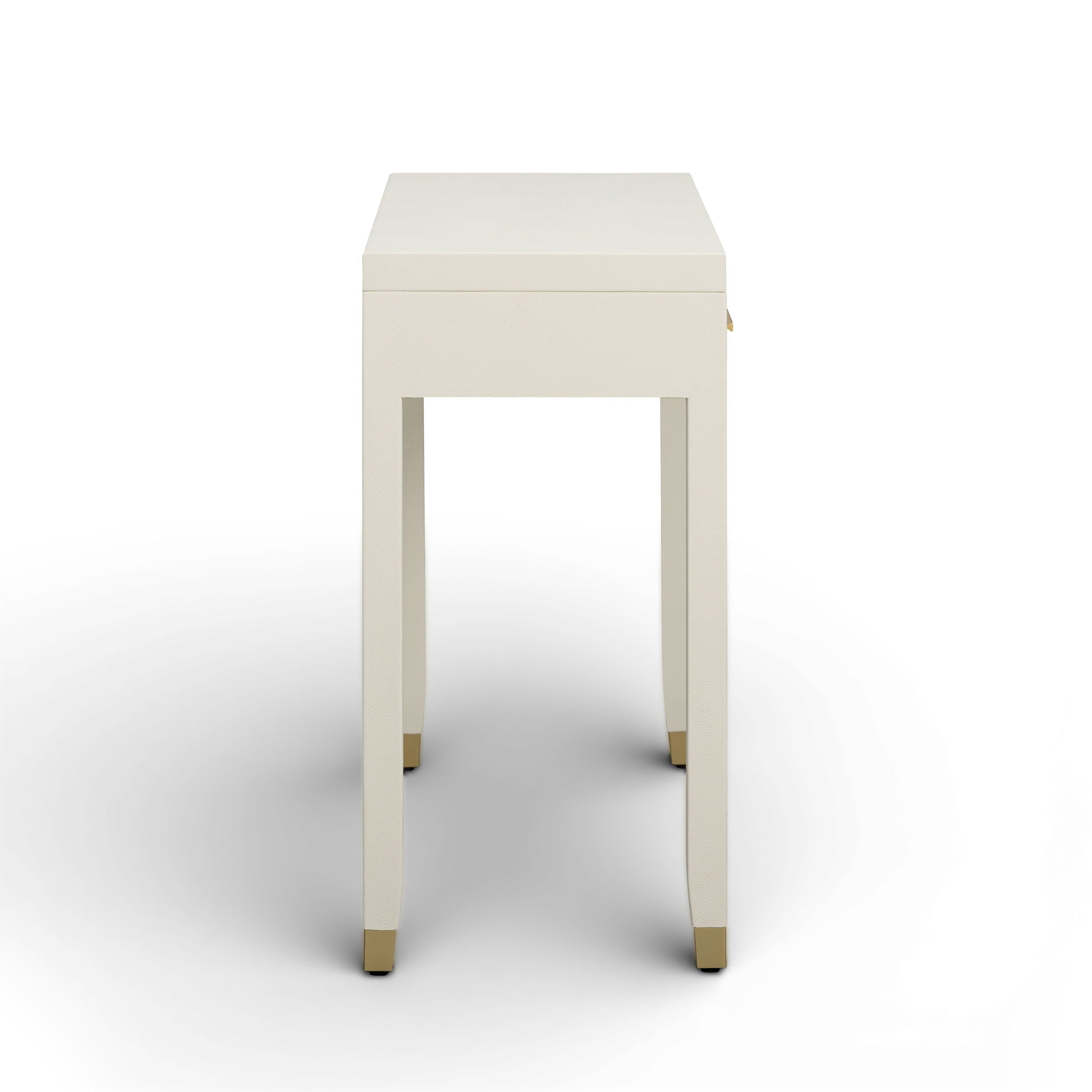 Dani - Faux Shagreen 2-Drawer Console Table - Cream