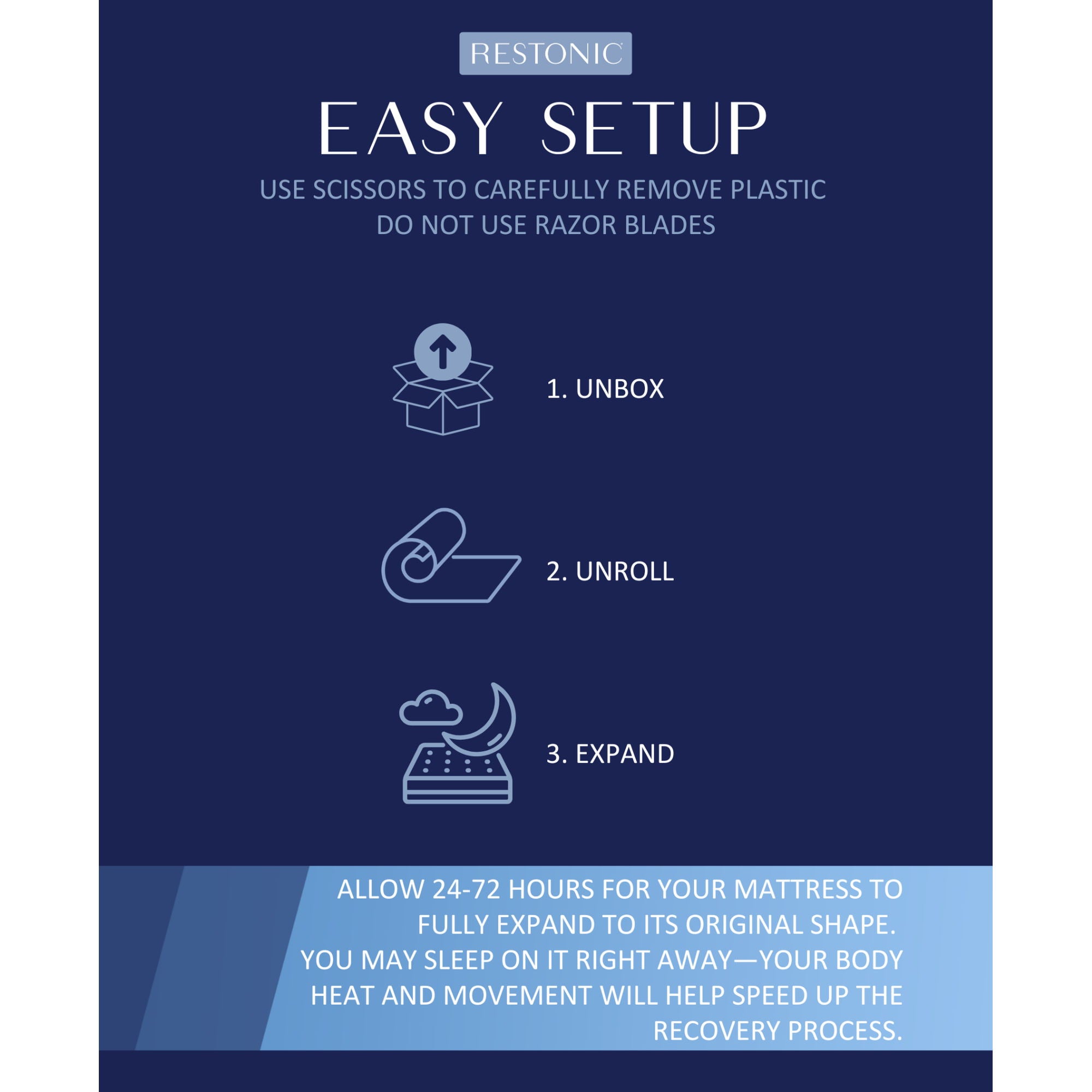 Comfort Care - 9" 2 Sided Foam Core Mattress, Medium Comfort