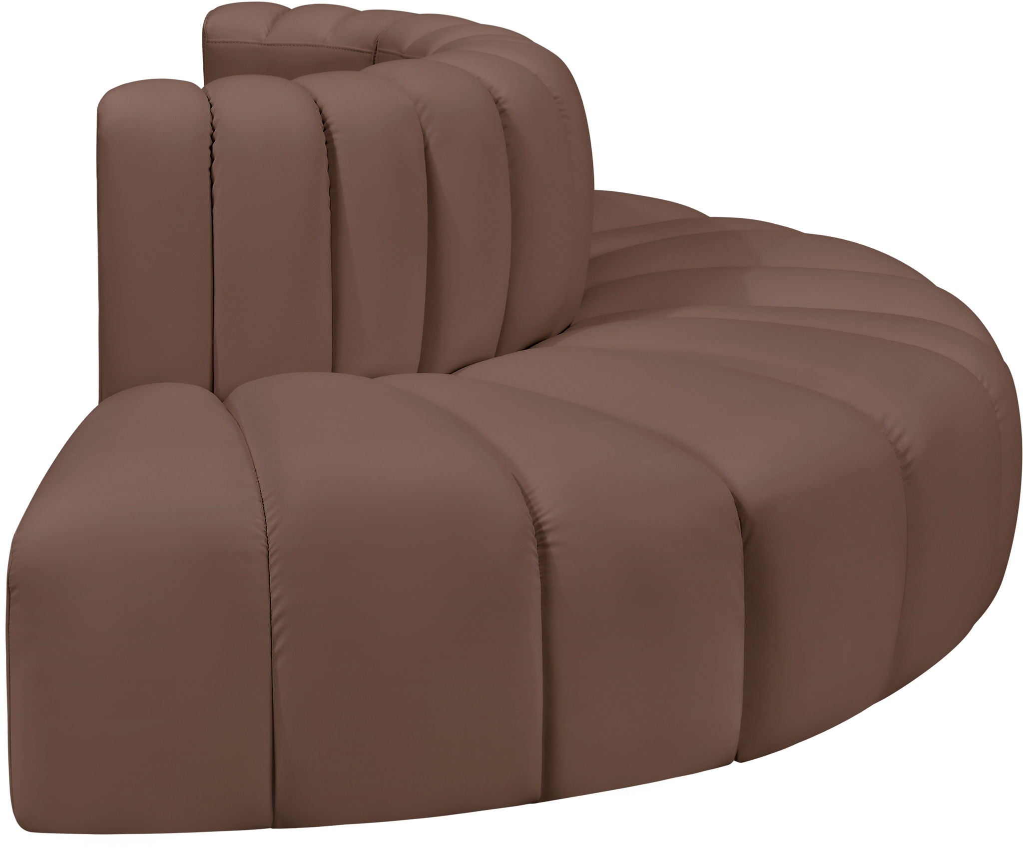 Arc - Faux Leather 4 Piece Modular Sofa