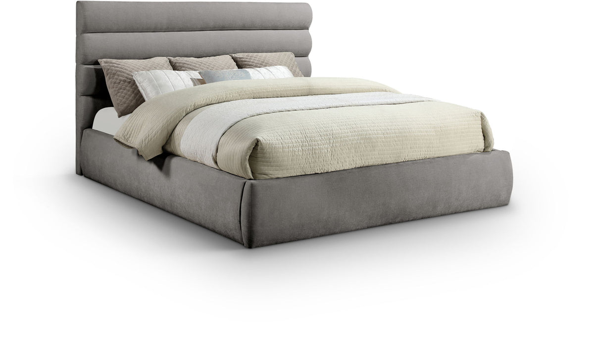 Adam - Chenille Fabric Bed With 52" Headboard