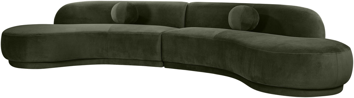 Avra - 146" Velvet Performance Fabric Upholstered Sectional