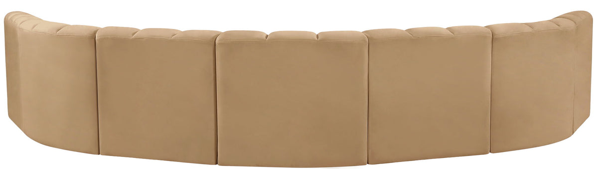 Arc - Velvet 7 Piece U-Shaped Modular Sofa