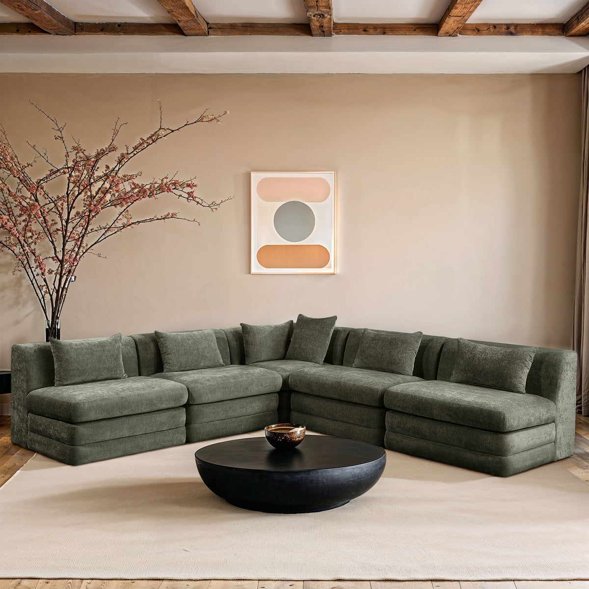 Stellar - 5 Piece Upholstered Modular Sectional