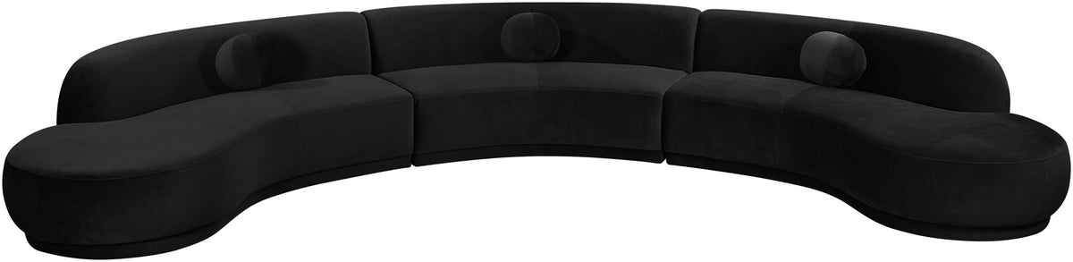 Avra - 177.5" Velvet Performance Fabric Upholstered Sectional