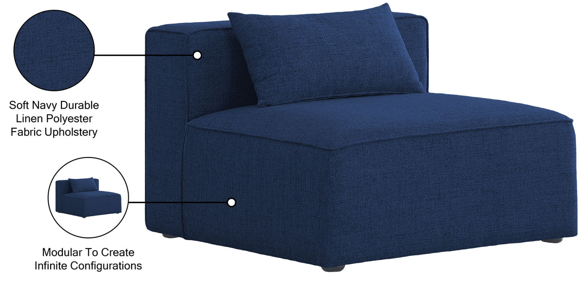 Cube - Linen Armless Chair