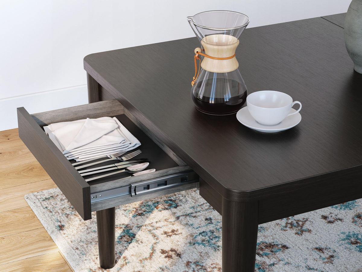 Portdown - Rectangular Dining Room Extension Table - Black