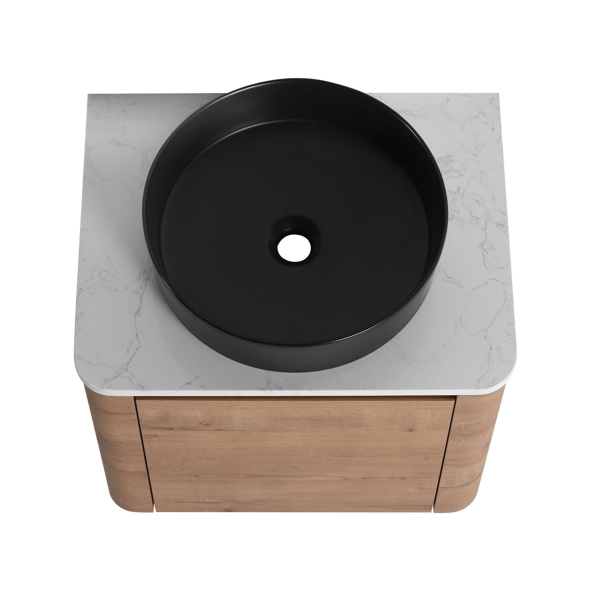 Wall Mounted Bathroom Vanity & Art Sink & 1 Soft Close Door
