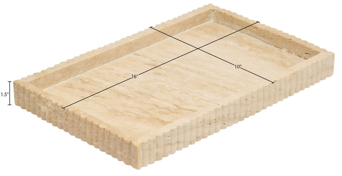Hannah - Travertine Tray - Beige