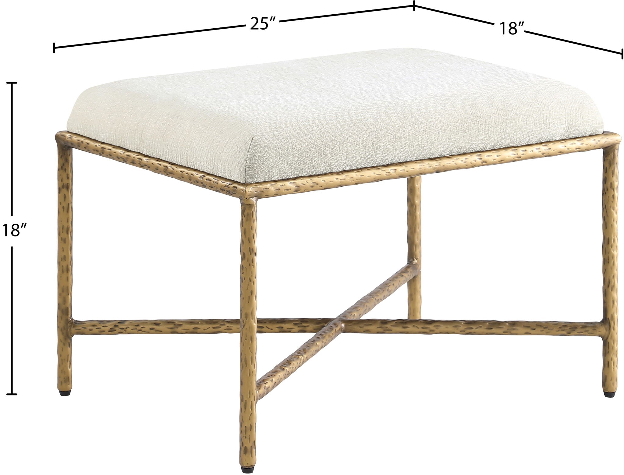 Valley - Bench With Gold Frame
