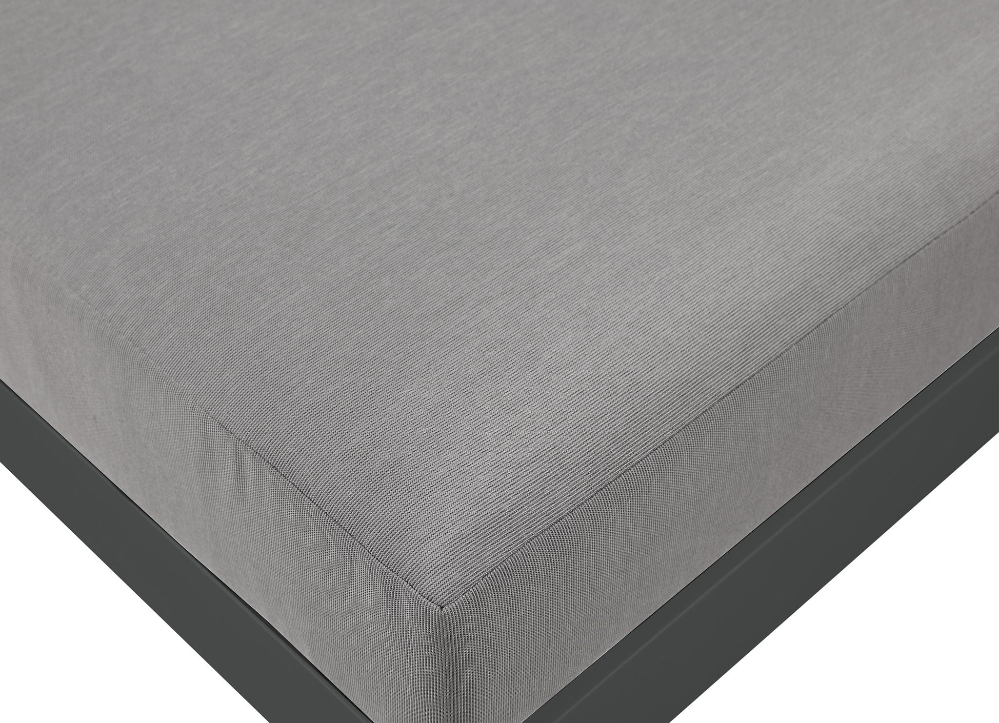 Nizuc - Outdoor Patio 4 Seat Armless Modular Sofa With Gray Frame