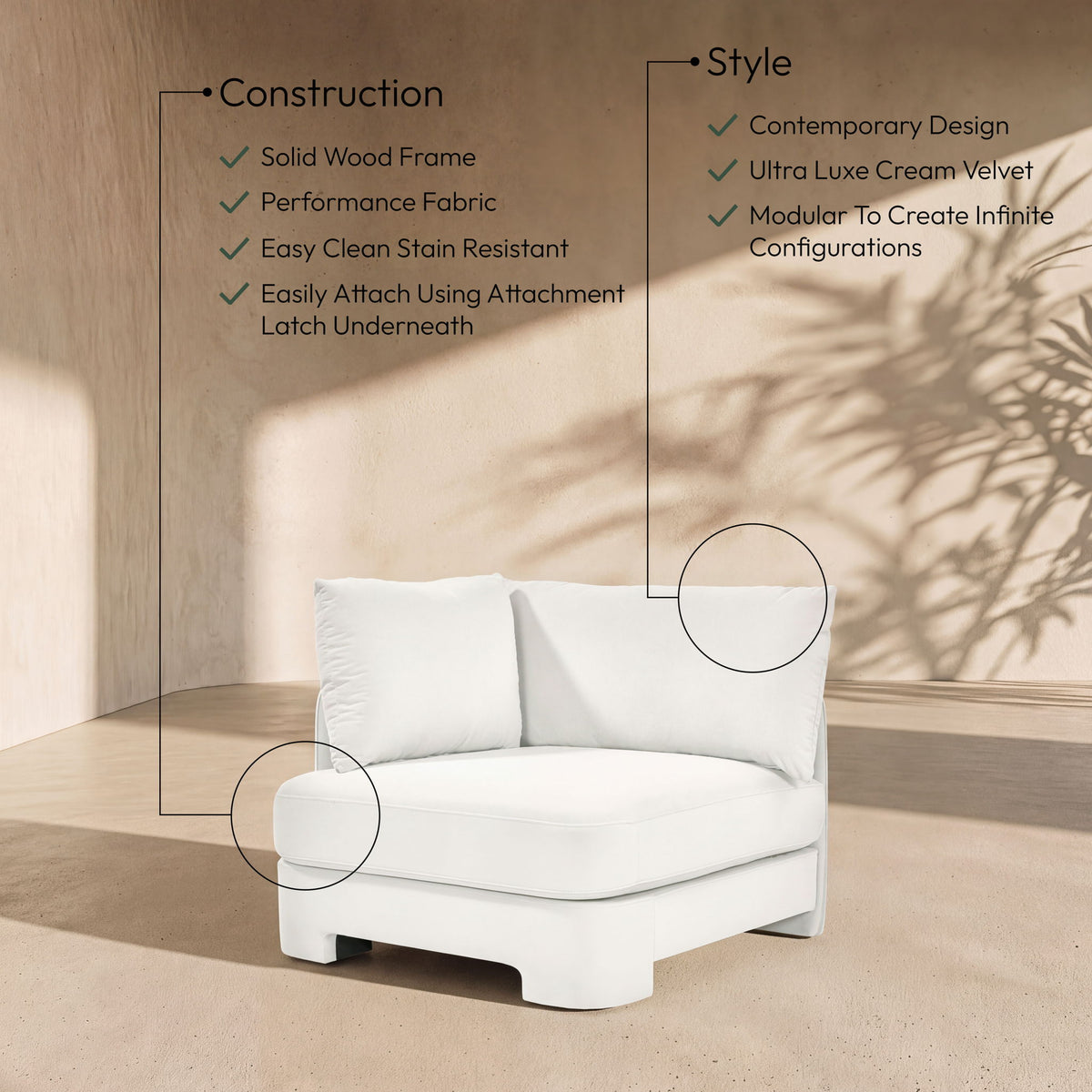 Hammond - Velvet Performance Fabric Upholstered Chair