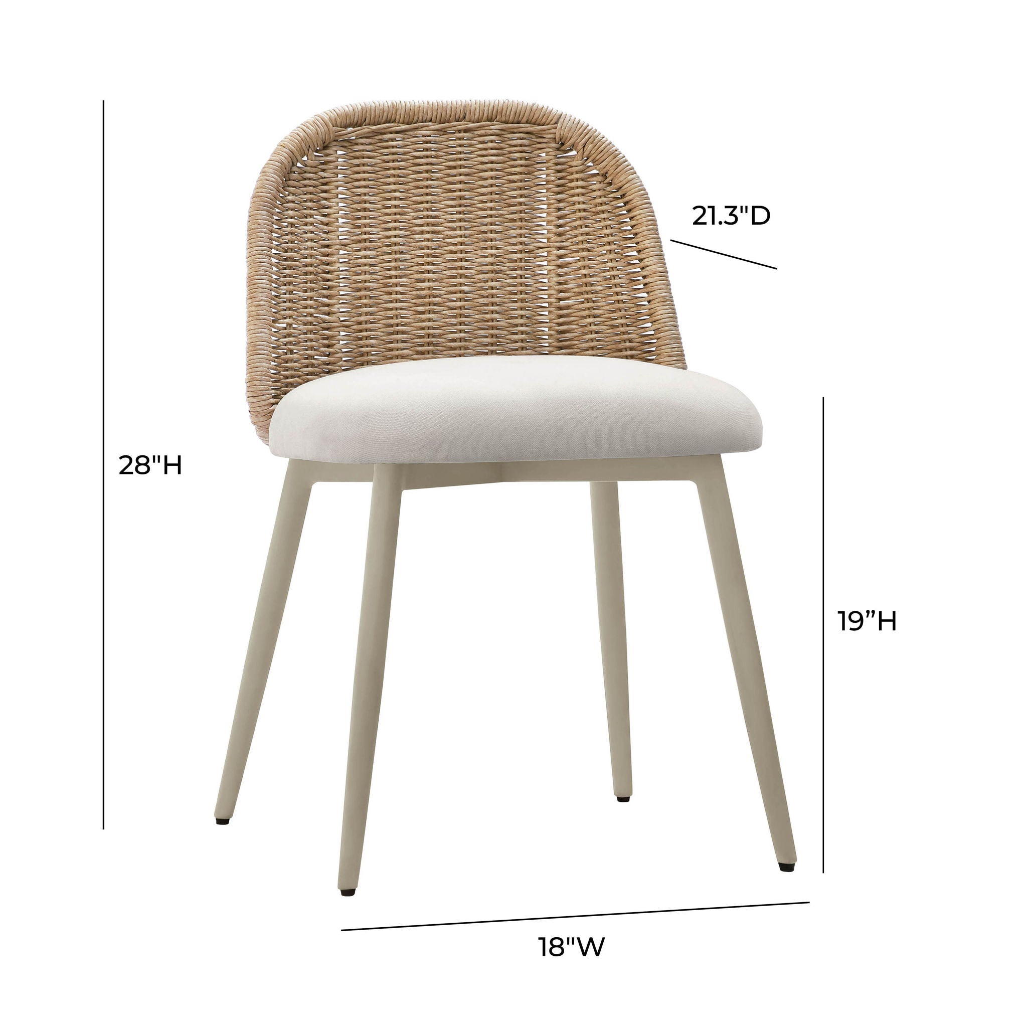 Alexa - Outdoor Dining Chair - Cream