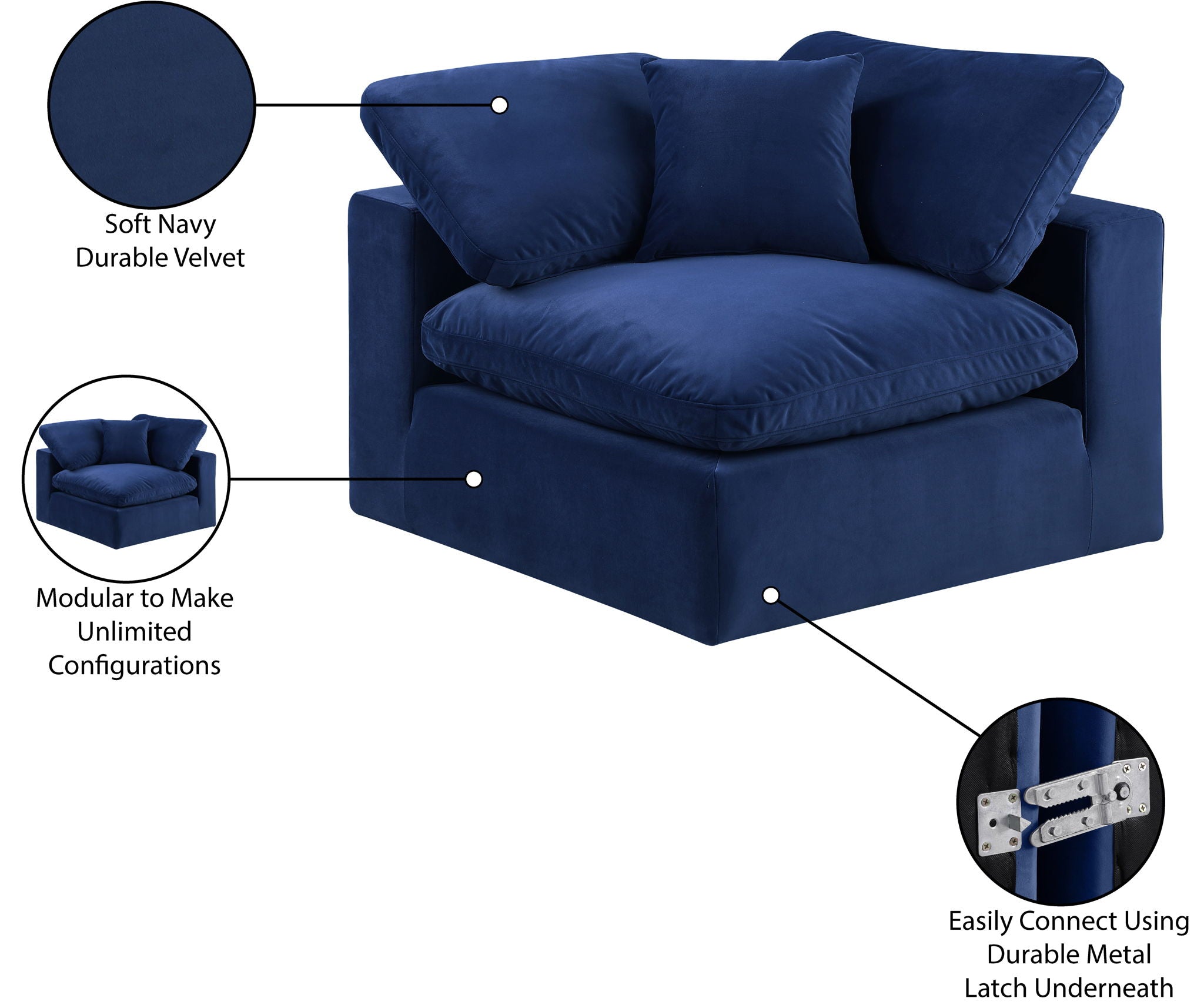 Comfy - Velvet Corner Chair