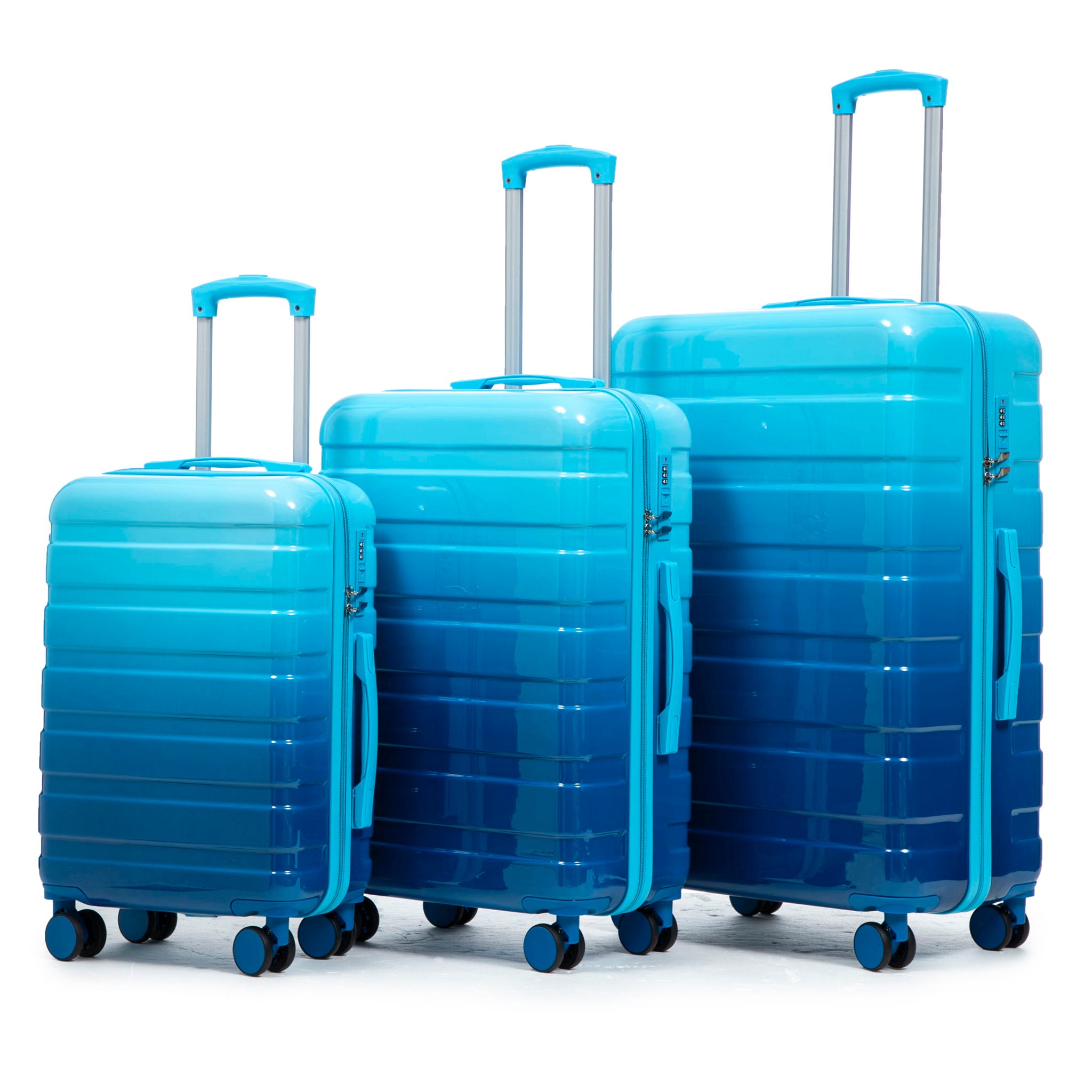 Luggage Set 20" /24" /28" With Combination Lock And Silent Wheels