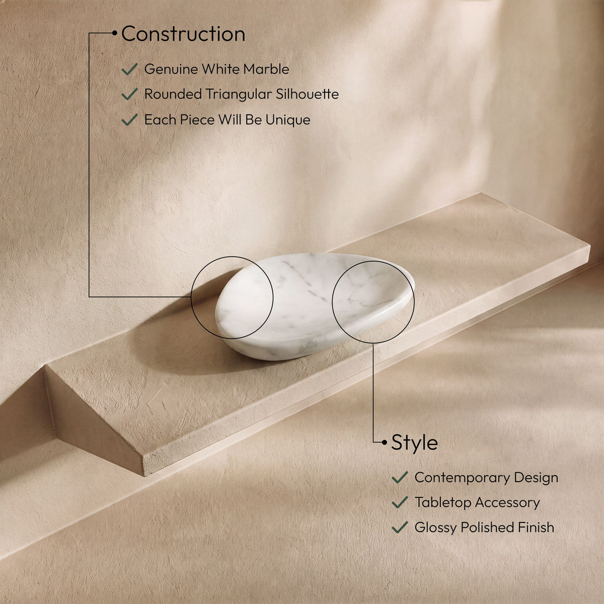 Whelan - Genuine Marble Bowl