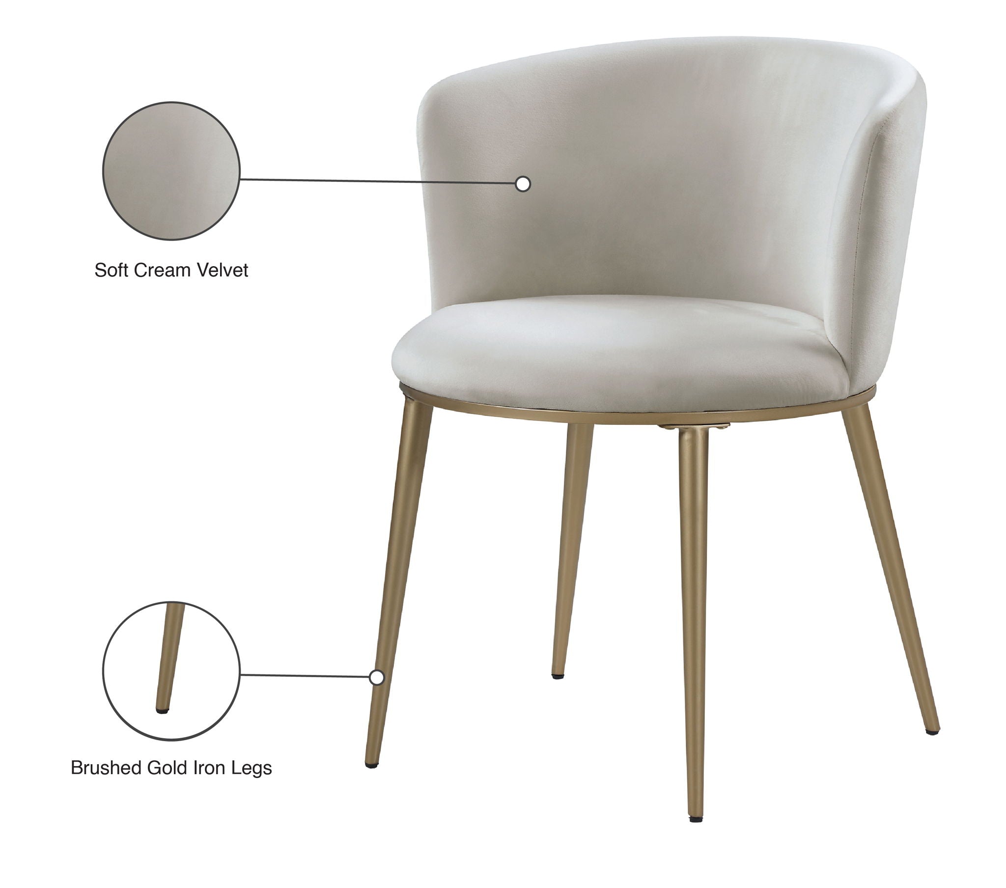 Skylar - Dining Chair with Gold Legs (Set of 2)