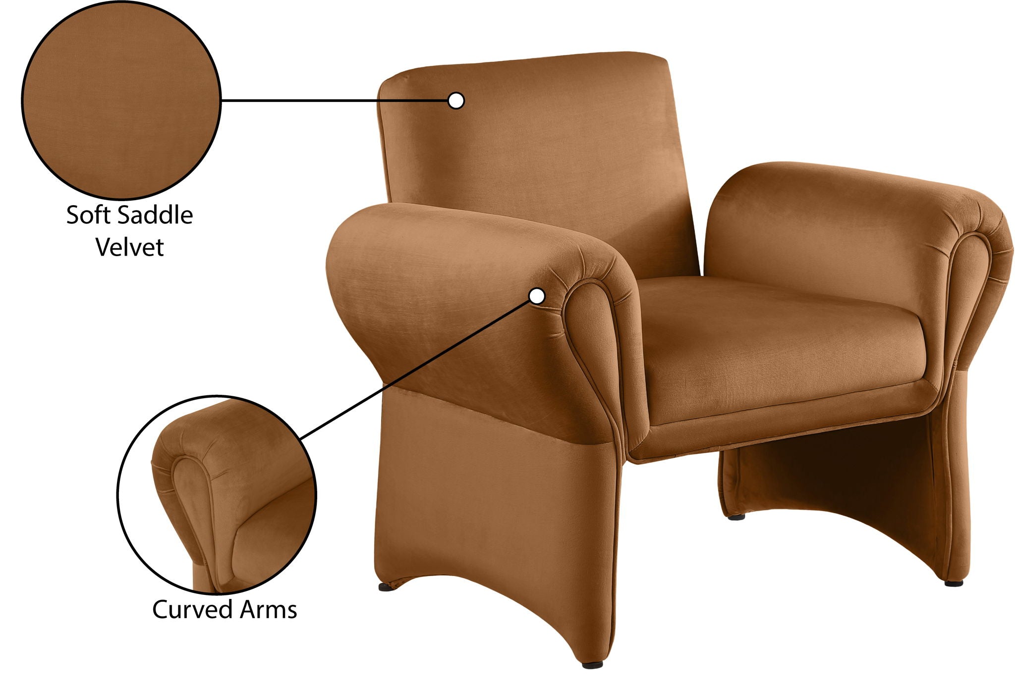 Fleurette - Accent Chair - Saddle