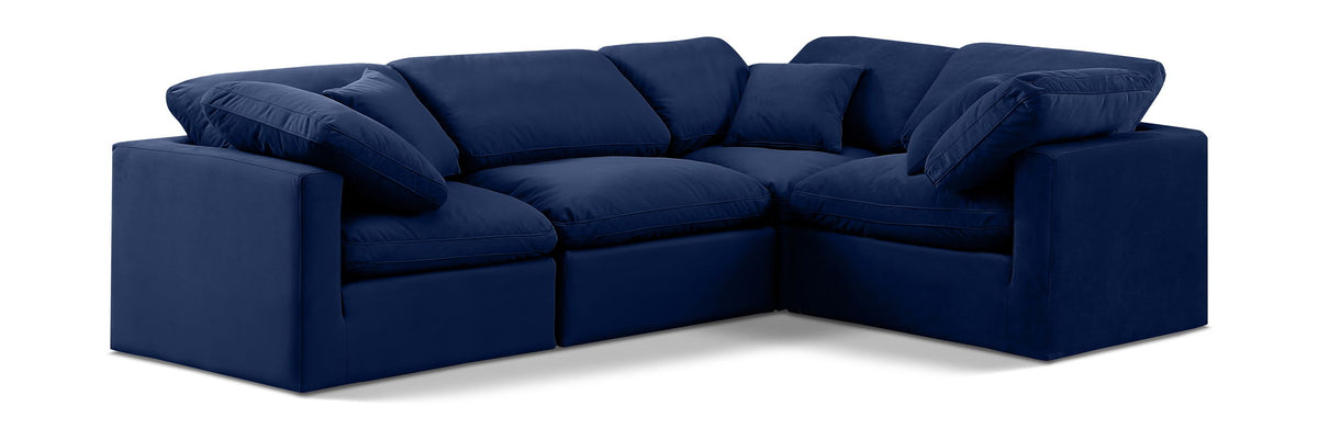 Indulge - Velvet 4 Piece Modular Corner Sectional