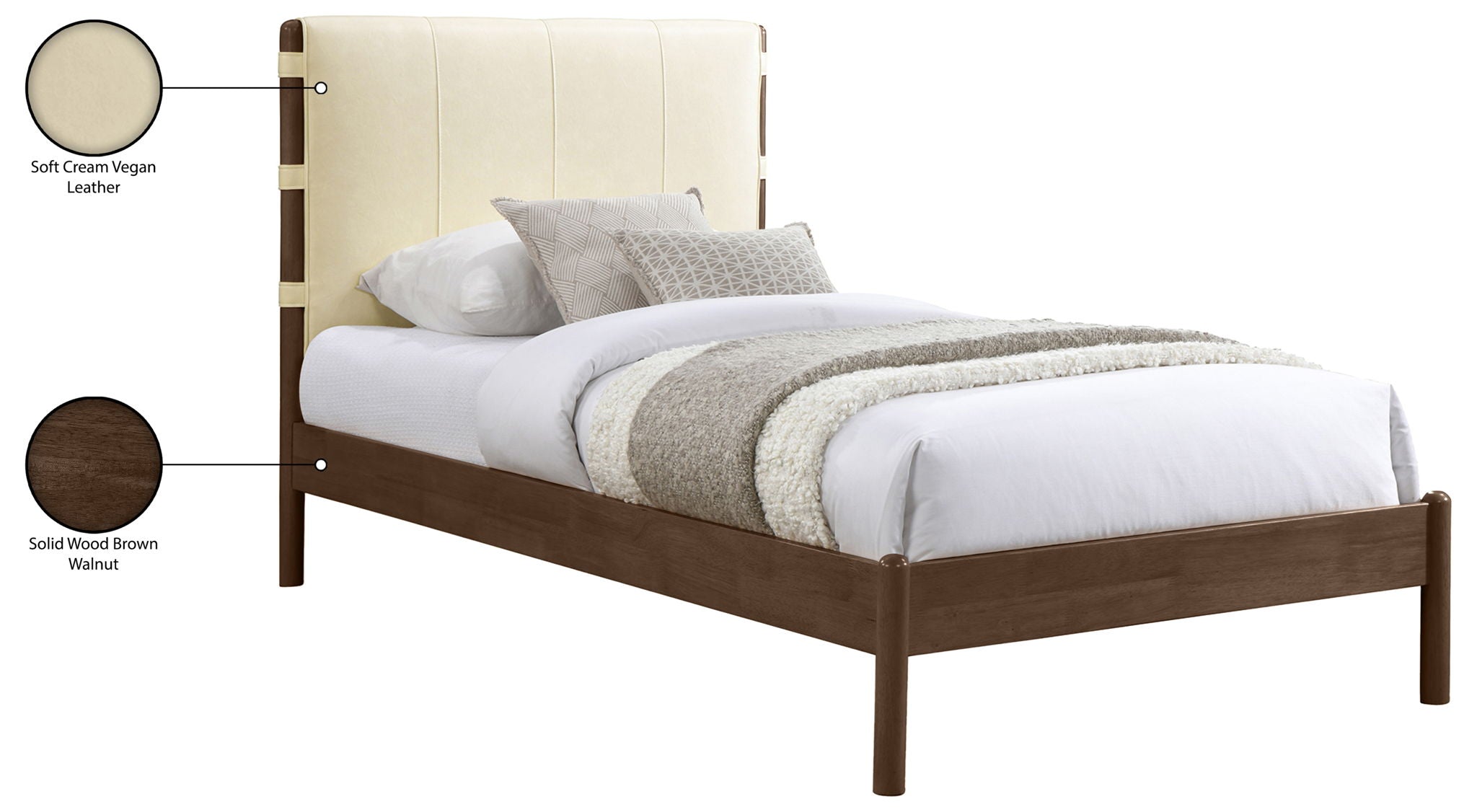 Arielle - Vegan Leather Upholstered Bed
