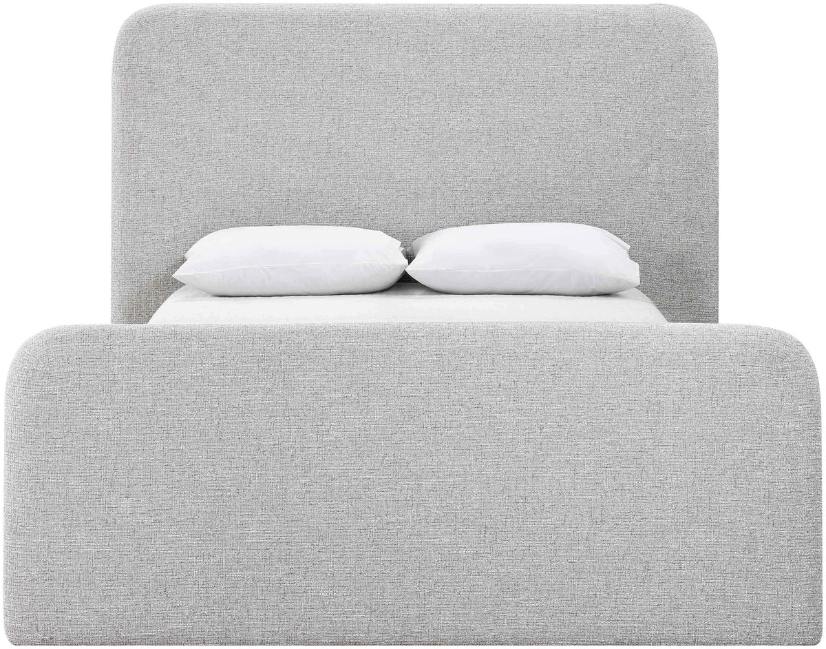 Fira - Linen Textured Fabric Upholstered Bed