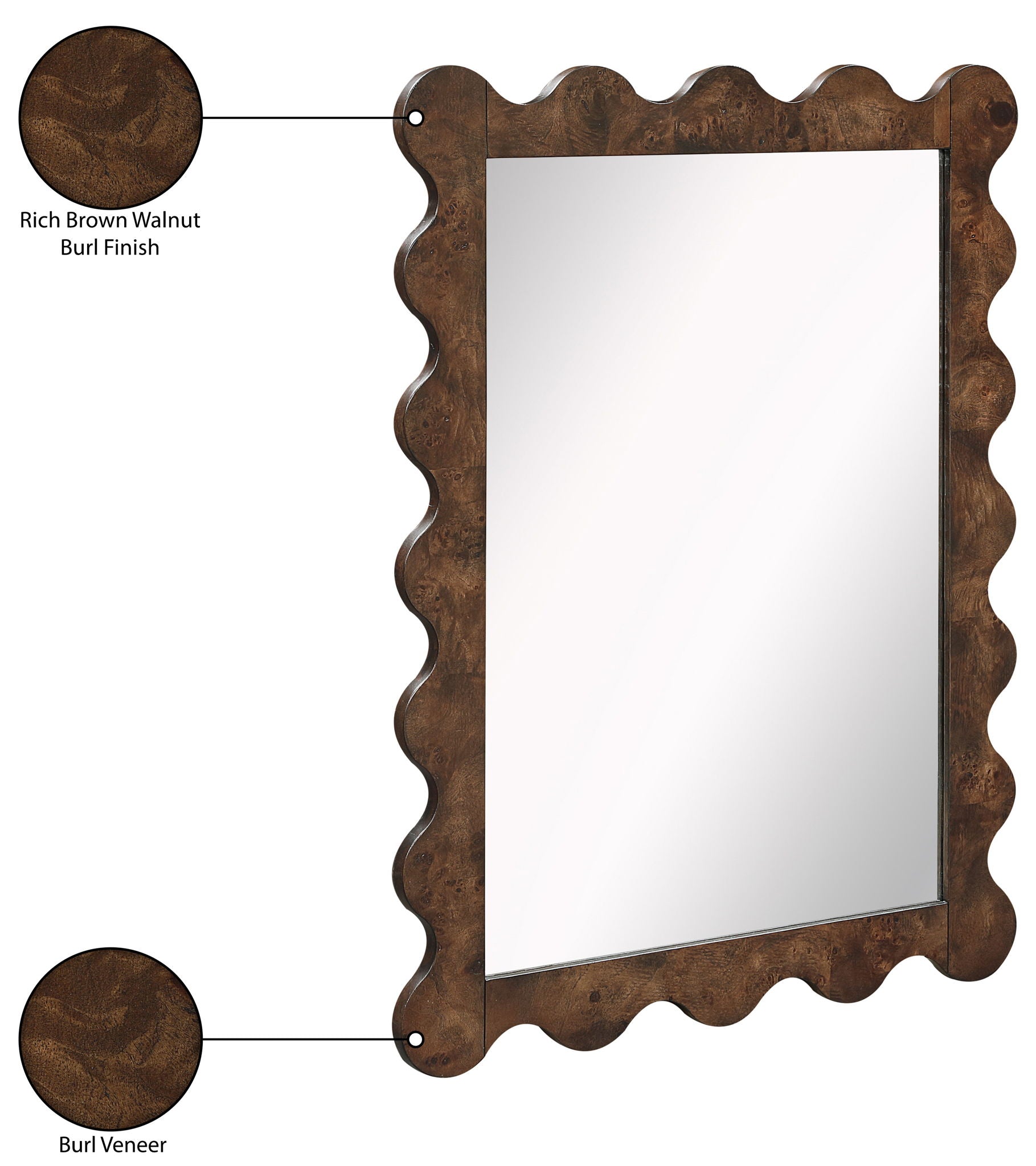 Vassa - Burl Veneer Mirror