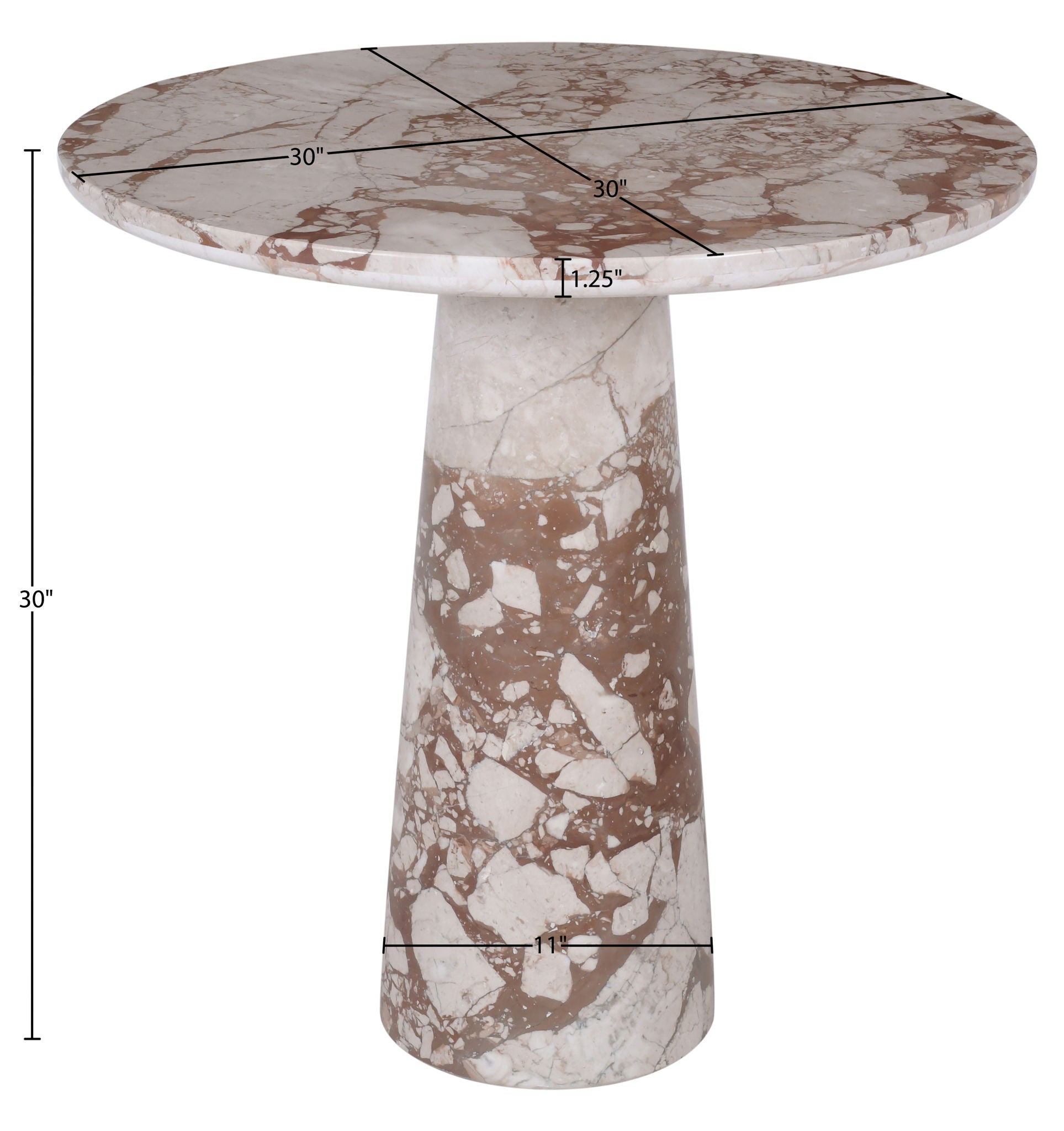 Fontelina - Genuine Marble Bistro Dining Table