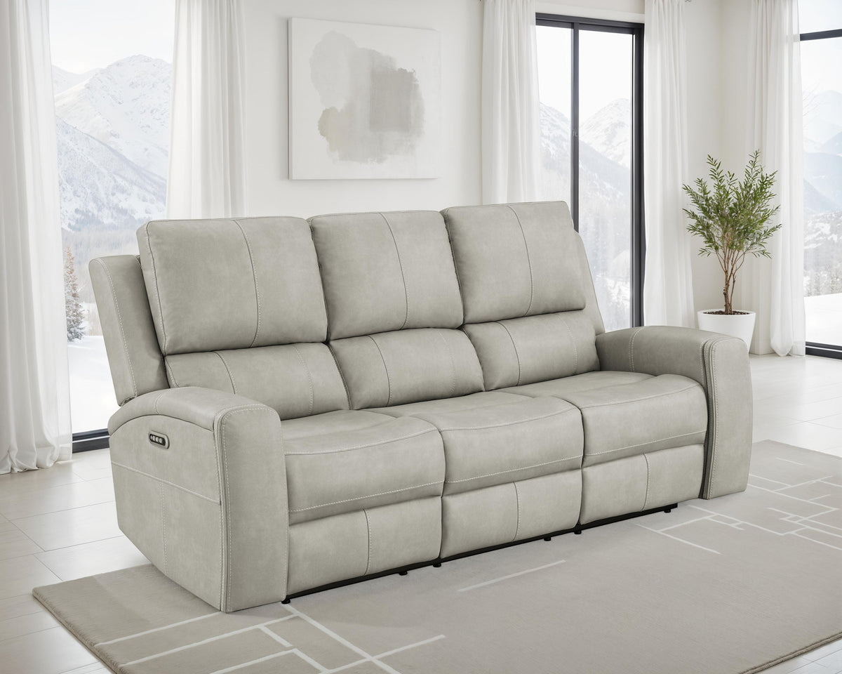 Brickston Triple Power Reclining Sofa Mushroom