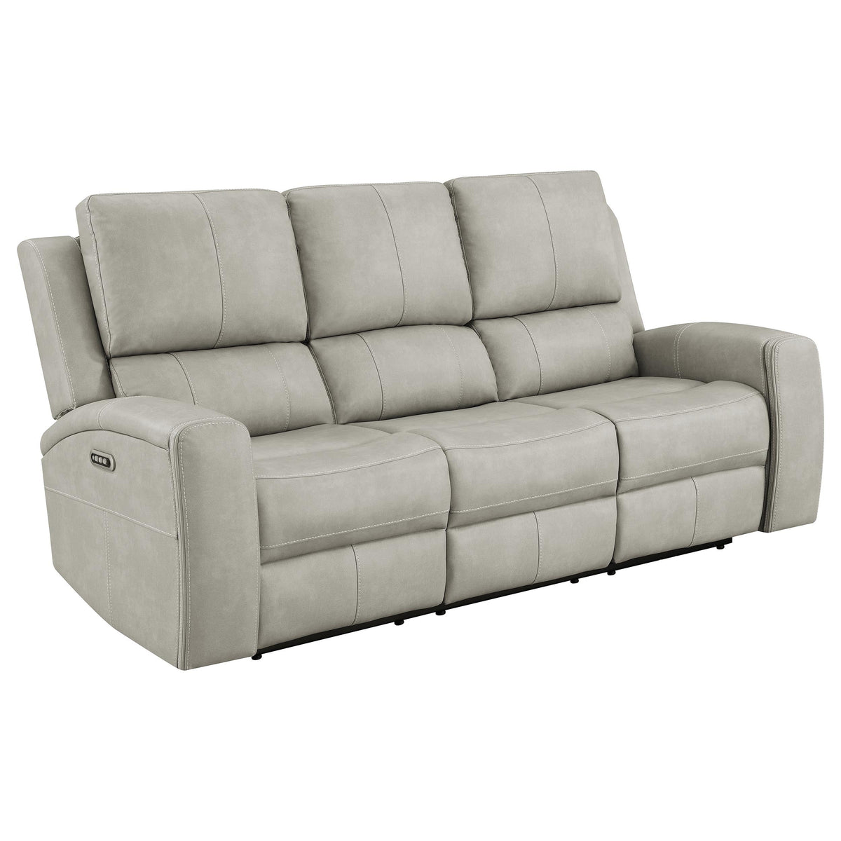 Brickston Triple Power Reclining Sofa Mushroom