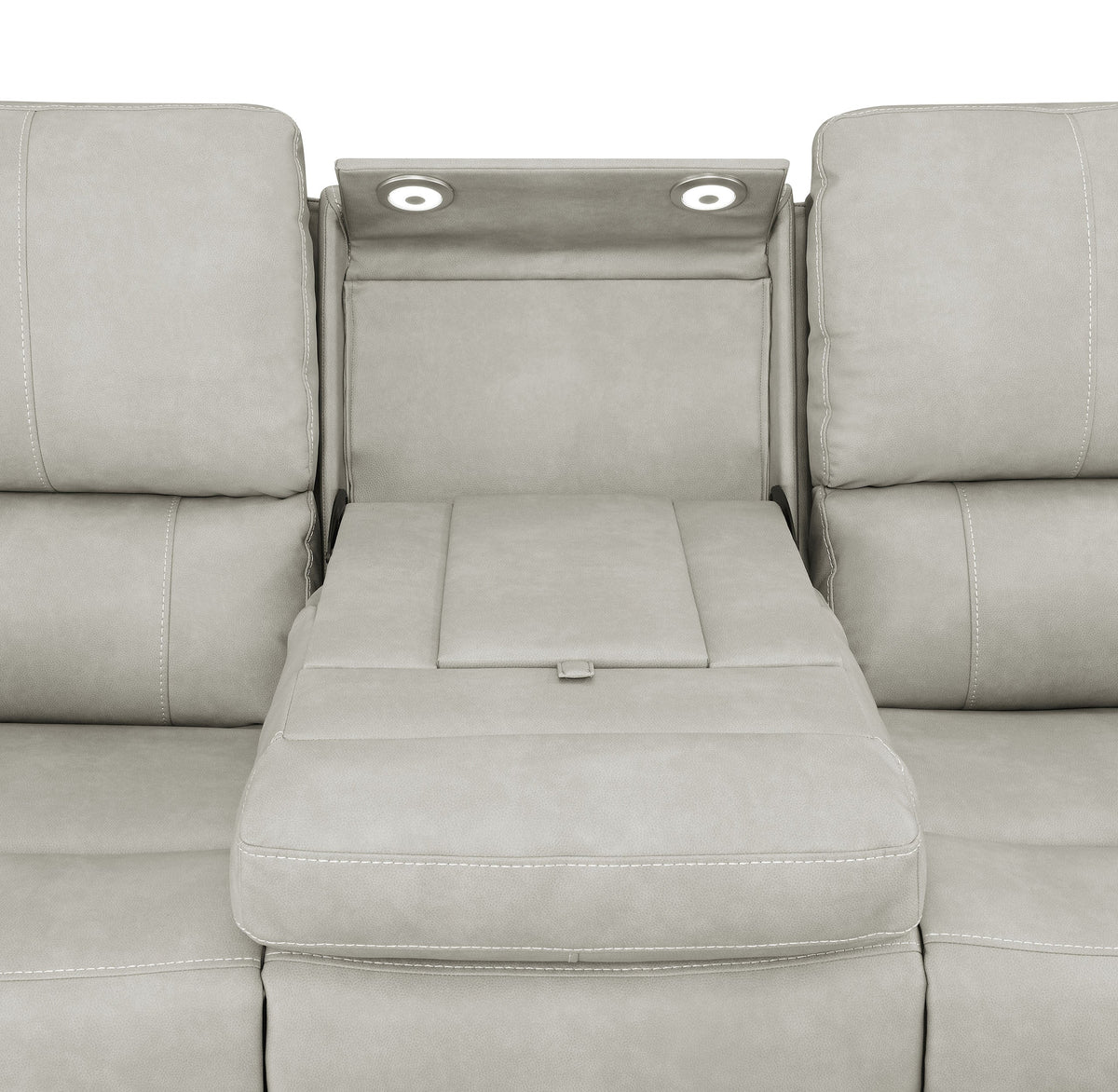 Brickston Triple Power Reclining Sofa Mushroom
