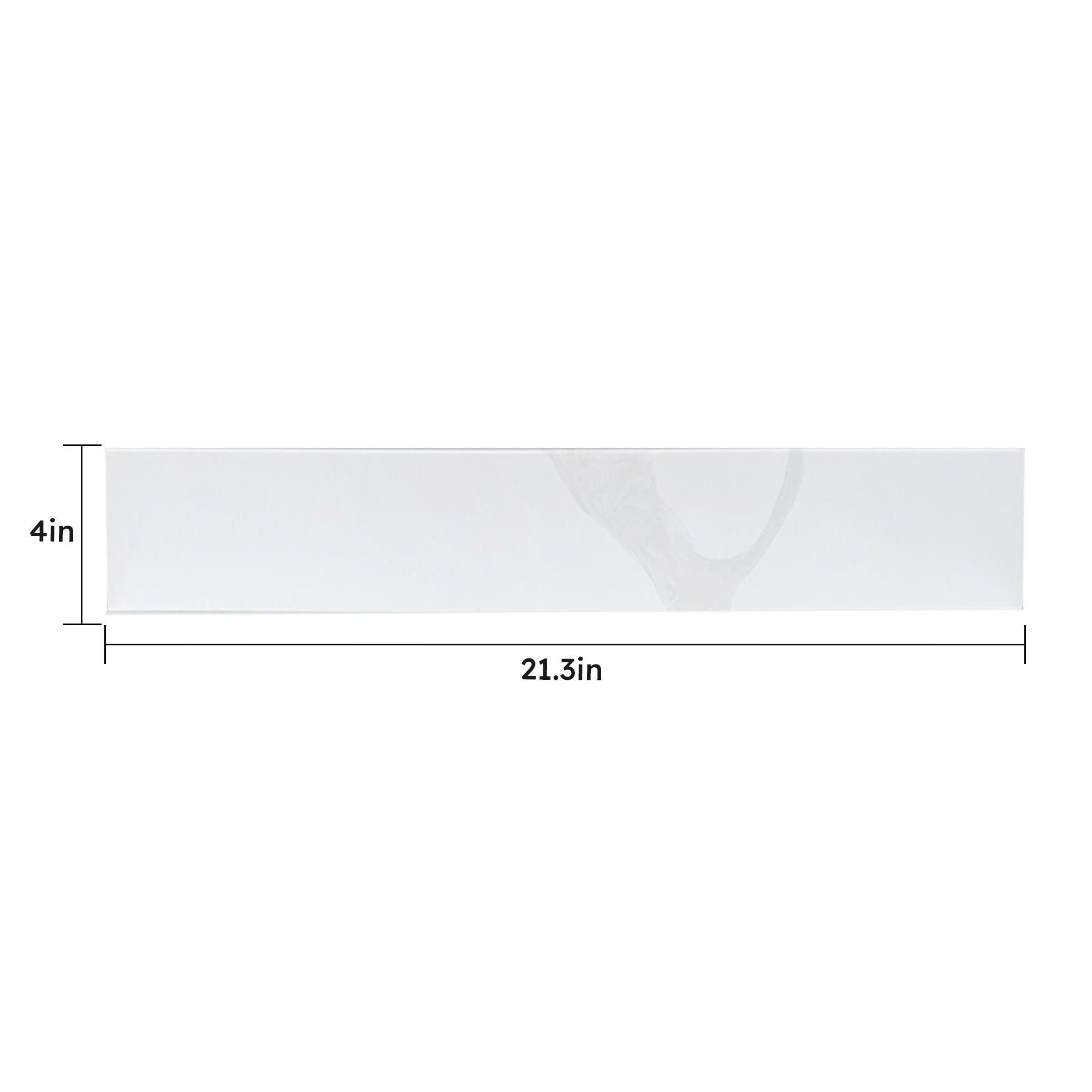 Side Splash With Backsplash For Bathroom Vanity Top - White